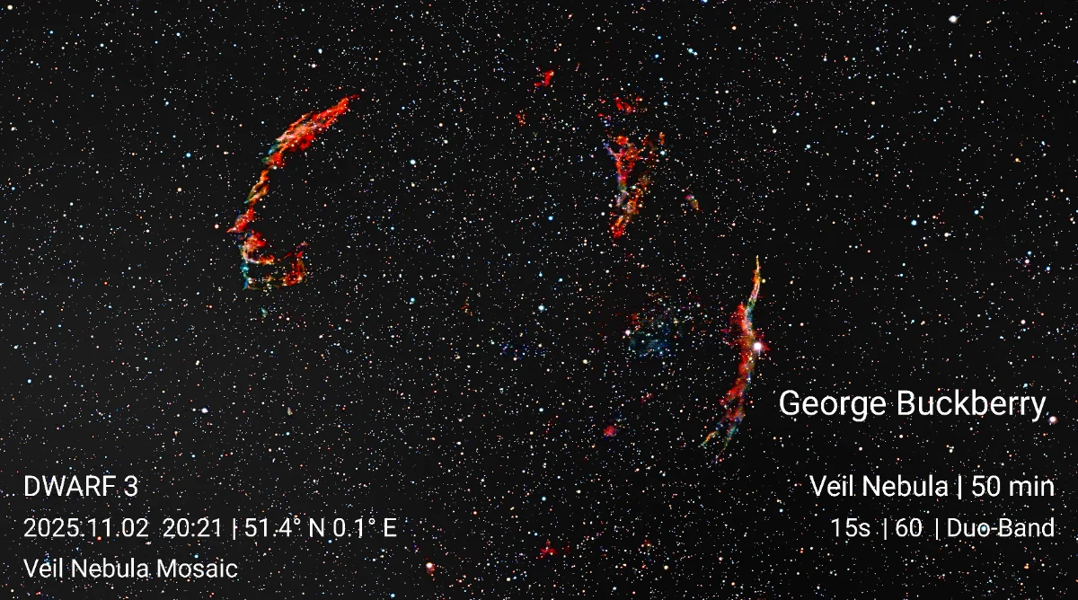 First Mosaic of Veil Nebula 2Nov25