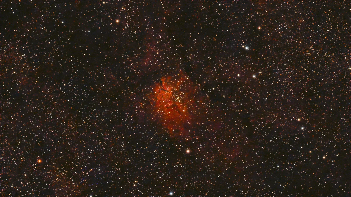 NGC6823 mit DuoBand-Filter Nachbearbeitet mit Windows 11 interner Photo-App
