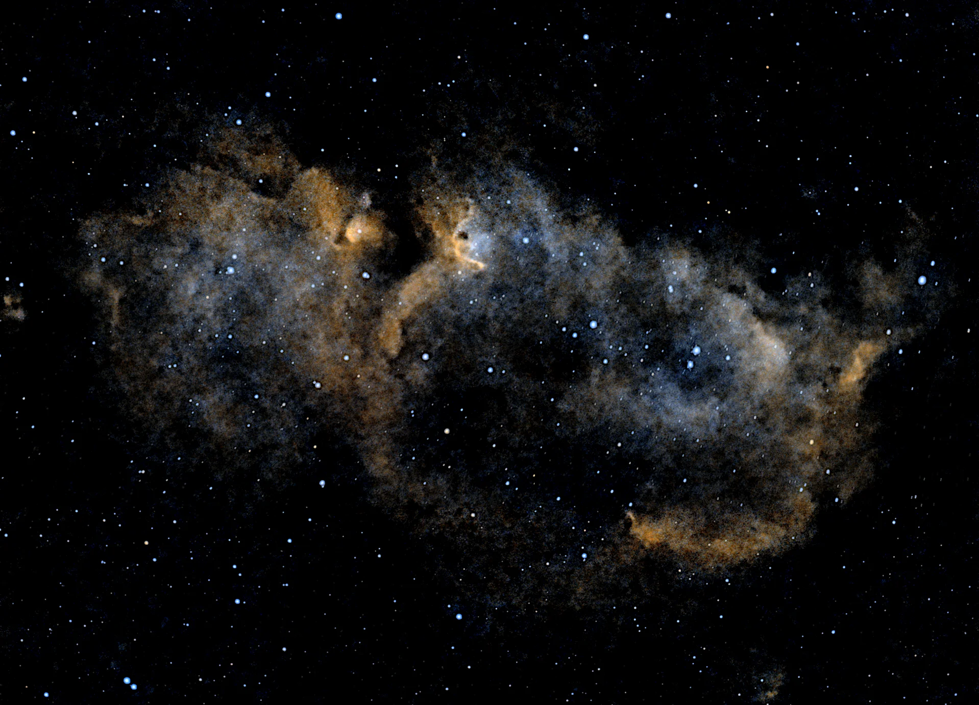 Soul Nebula - Simulated Hubble Palette