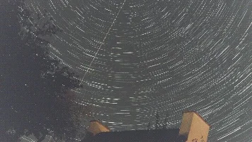 Star trails and planes