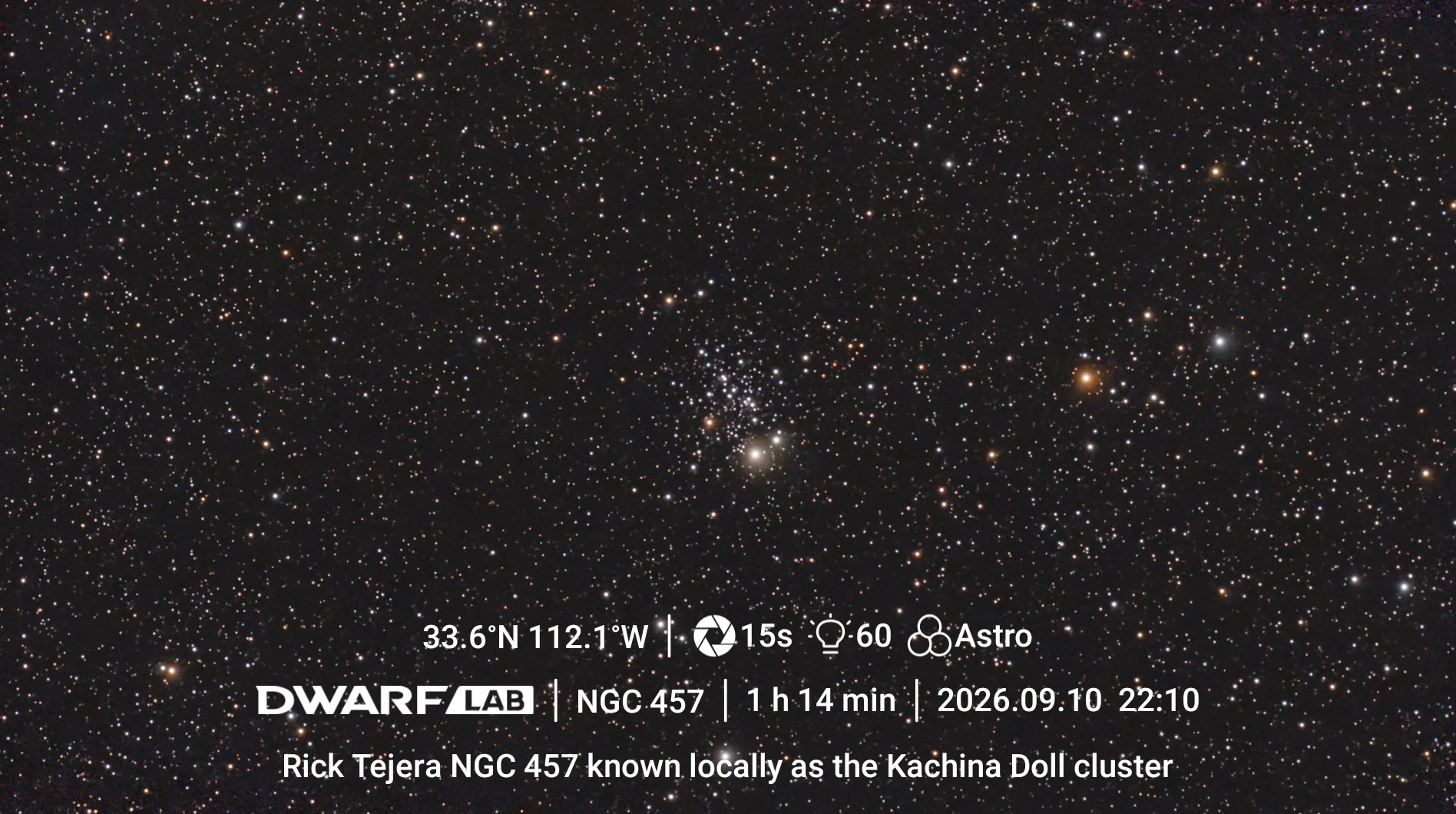 NGC 457 in Cassiopeia