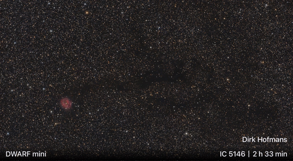 C19 Cocoon and Barnard 168 dark nebula mozaik