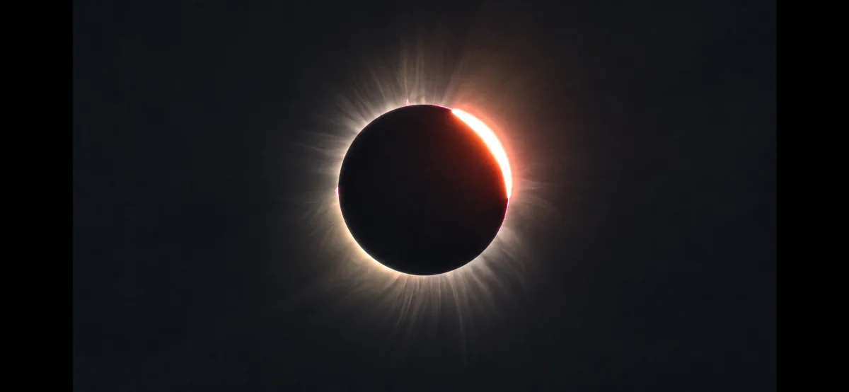Solar eclipse + solar flares