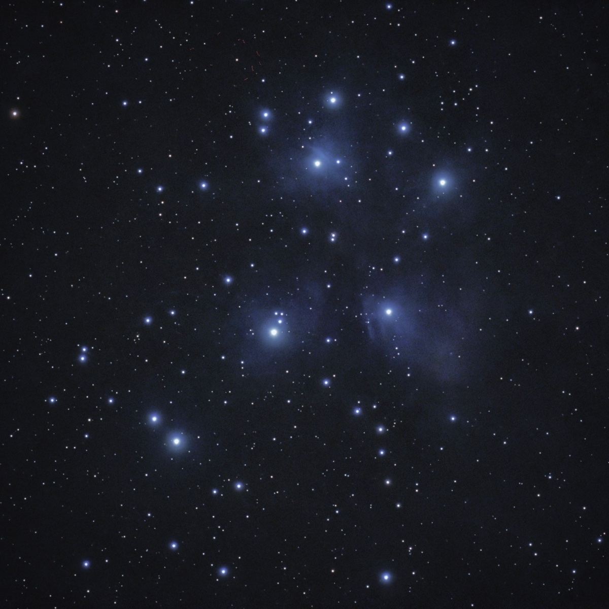 M45-Plejaden - Test bei Bortle 8