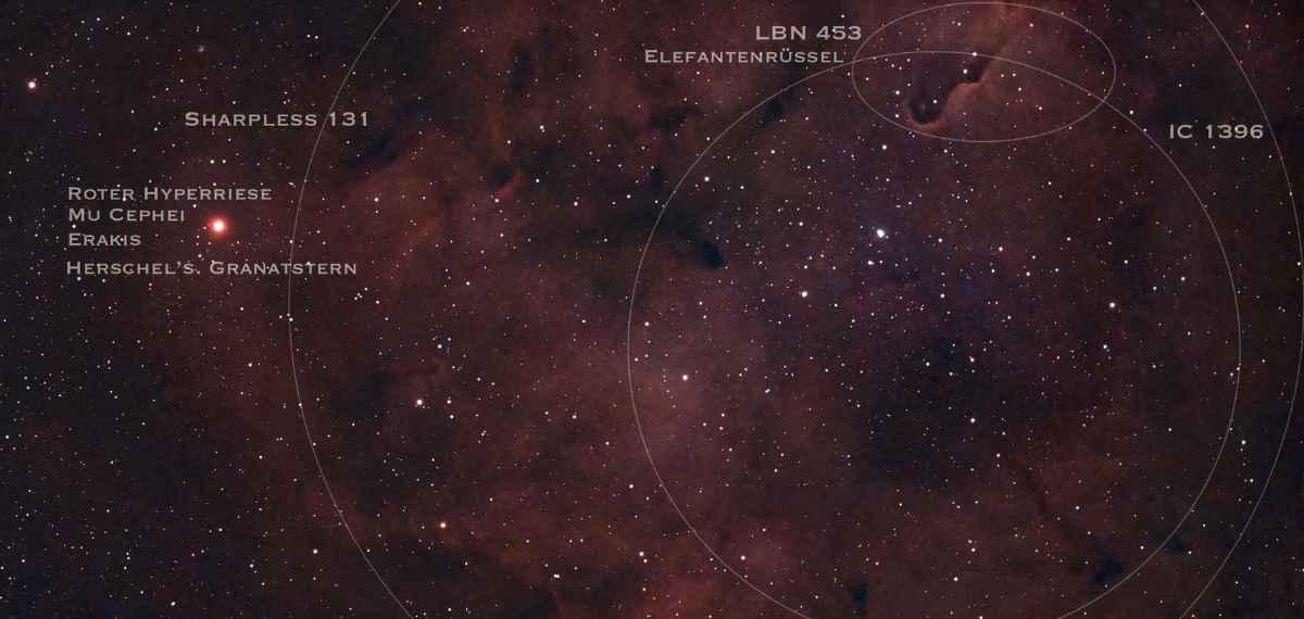 Interessante Objekte im IC 1396