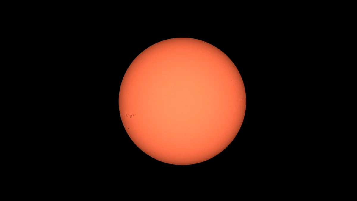 Photo du soleil à 15h30 dans l’Isère