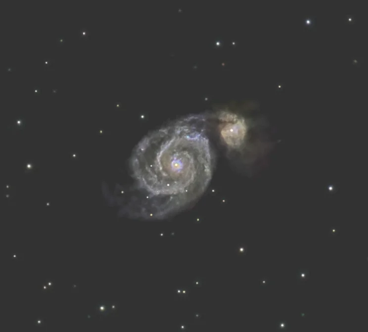M51, 2h49m, bortle 9