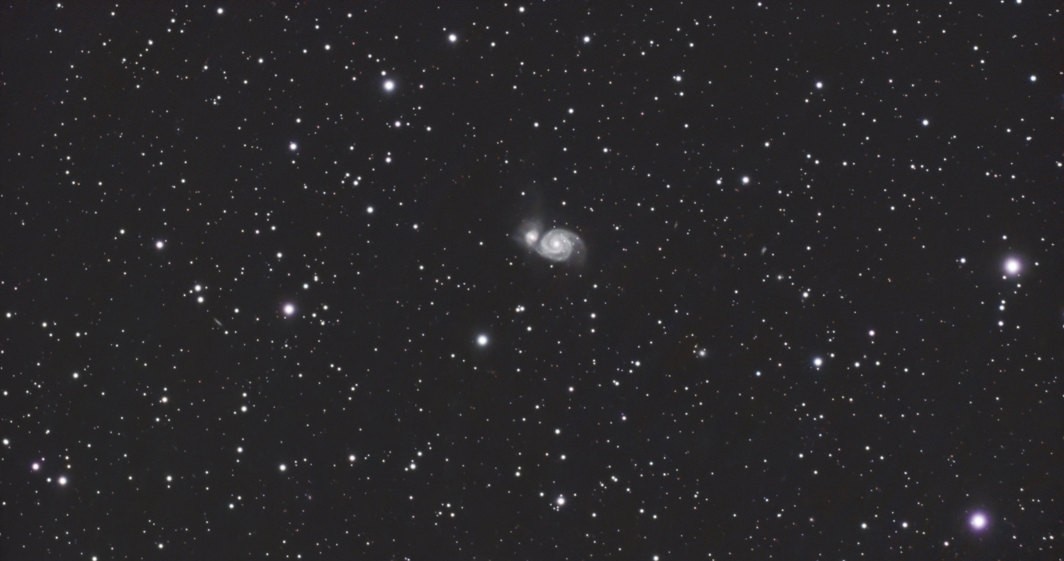 M51 whirlpool galaxy with M51a