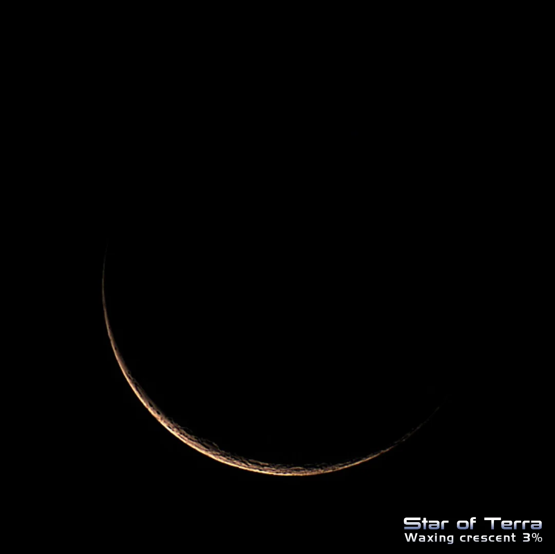 Waxing crescent 3%