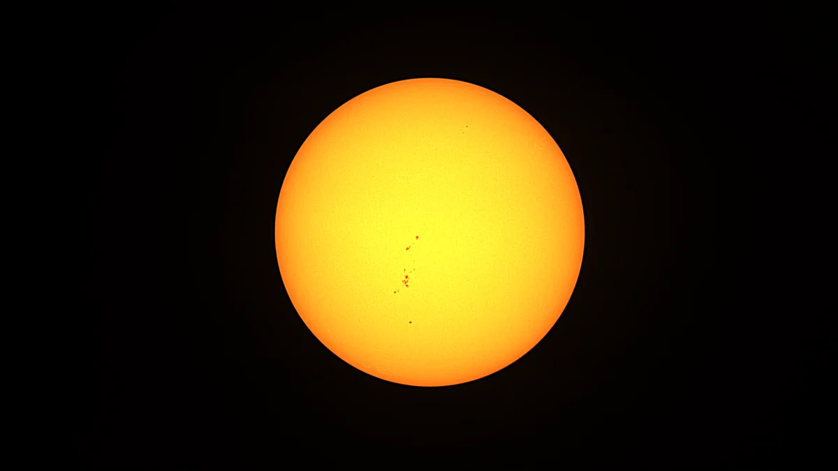 Sun with sunspots