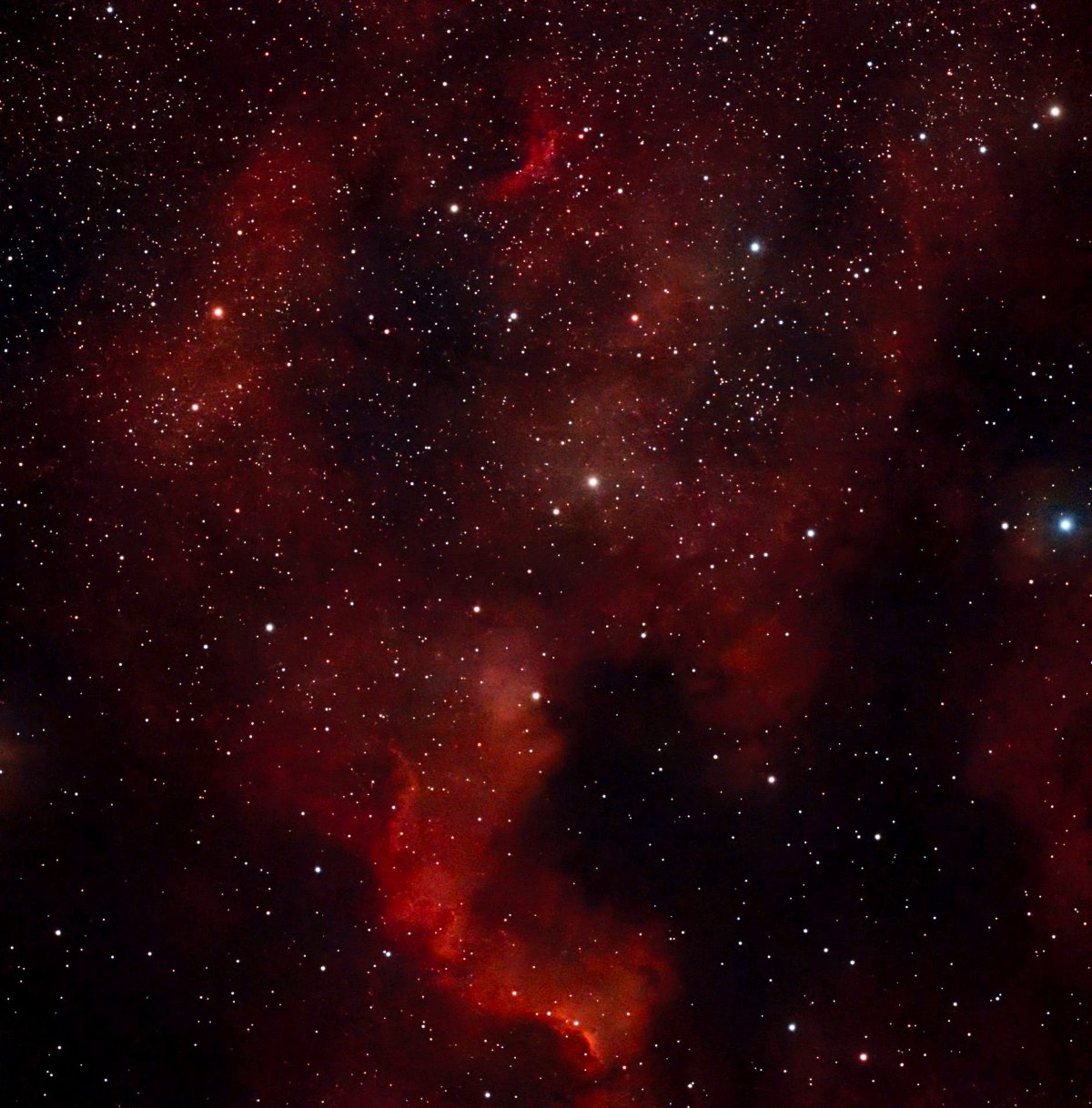 Nebulosa nord America Sia mosaico sia visuale standard dwarf mini eseguita il 25/06/2026 agliana pistoia italia