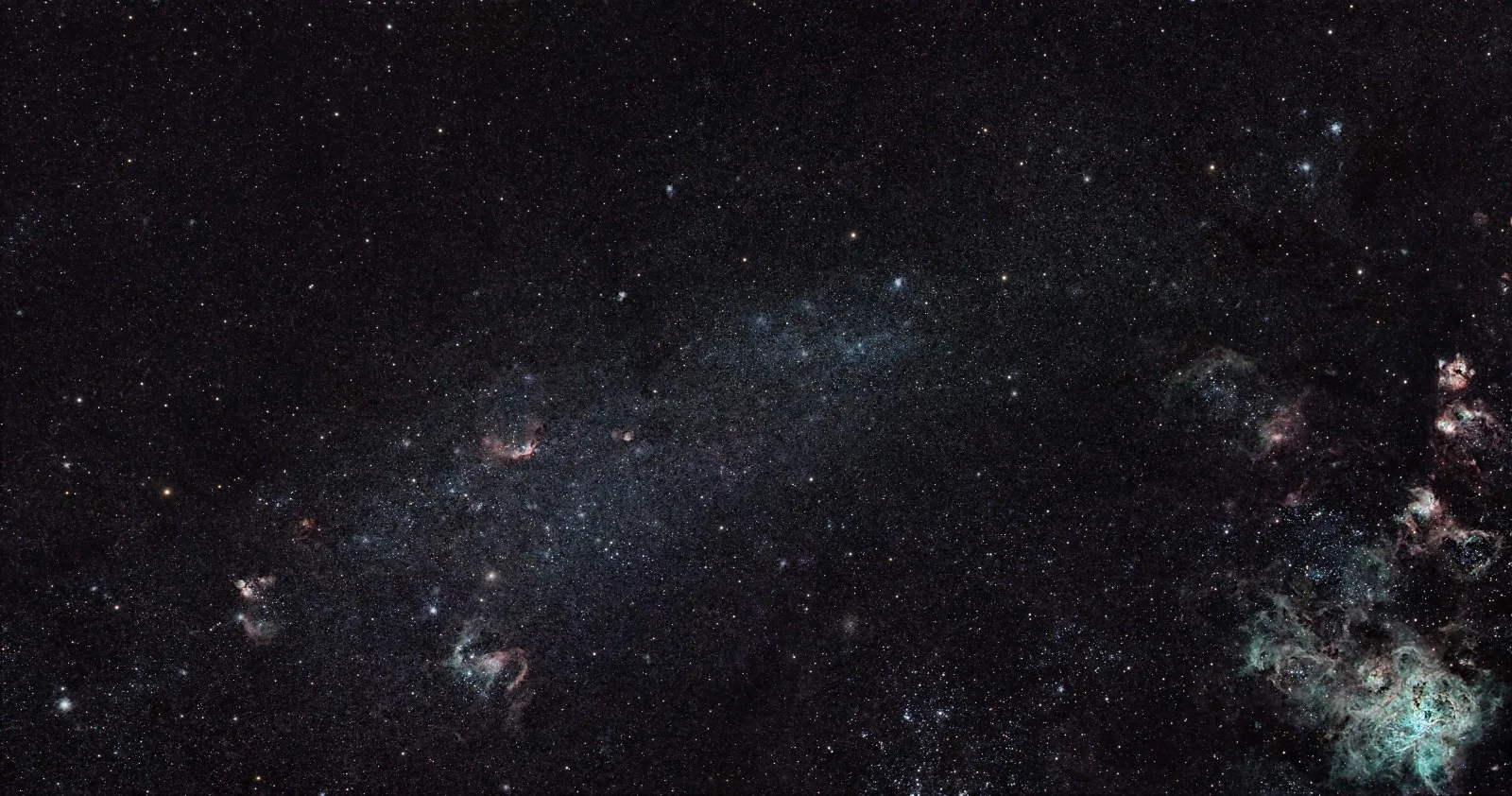 Large Magellanic Cloud w/Tarantula Nebula. Taken from Marahau NZ (Dwarf3)