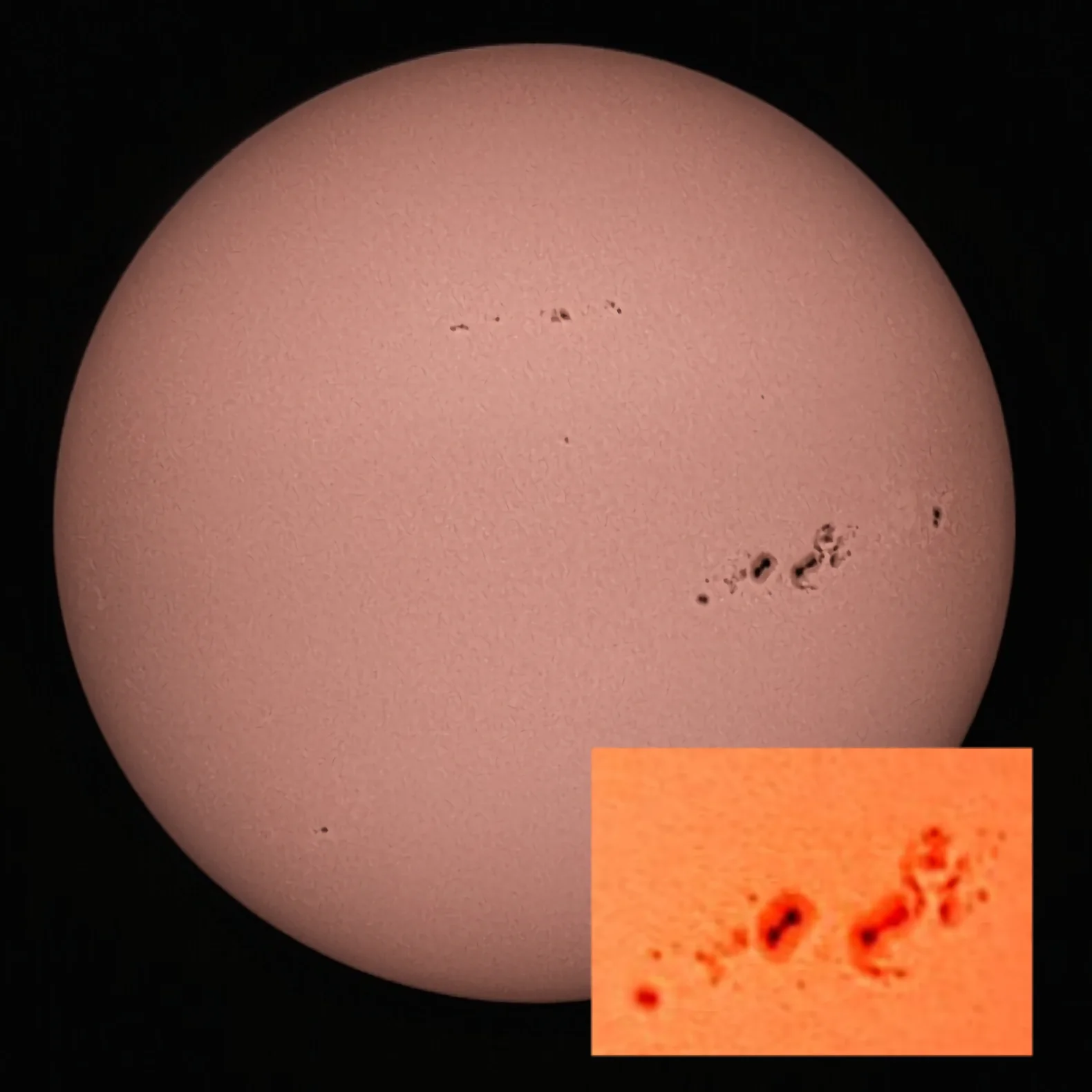 Sun spots (8 Dec 2025)