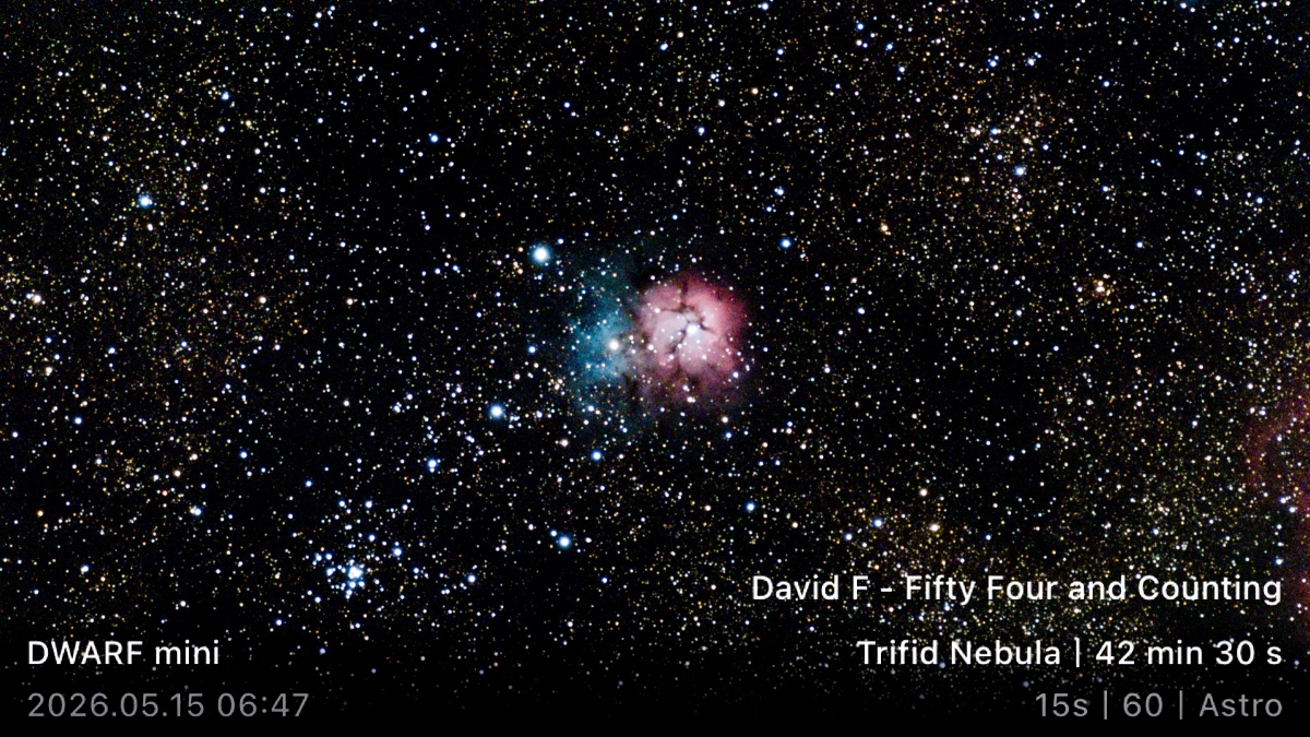 The Trifid Nebula - edited in Lightroom