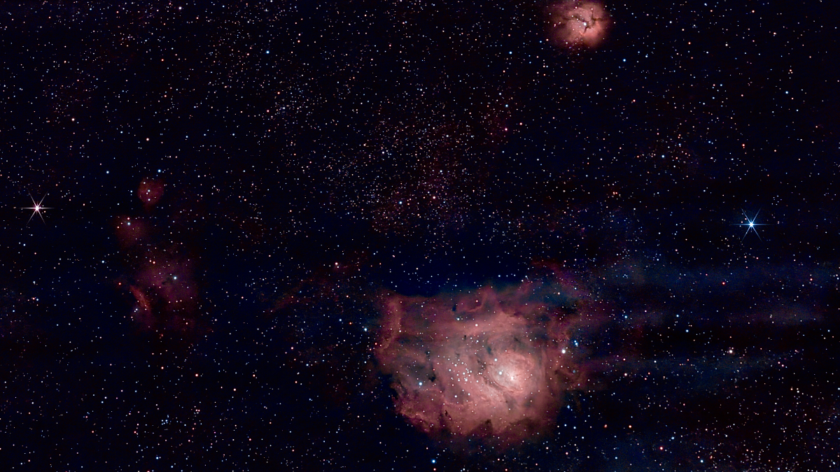 Lagoon and Trifid Nebulas
