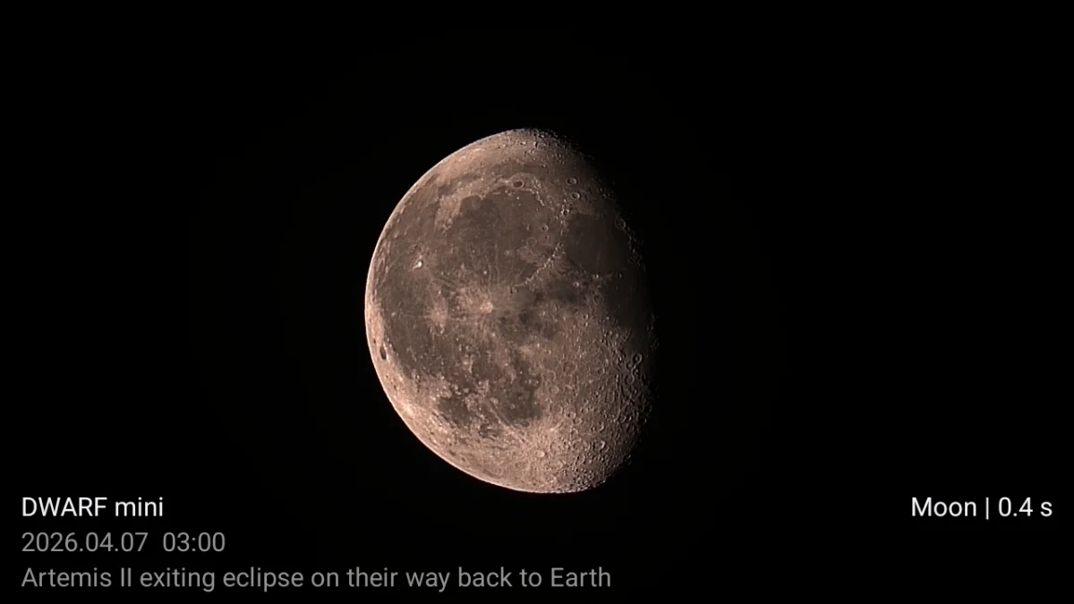 Moon during Artemis II flyby