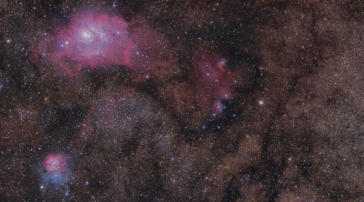Lagoon and Trifid Mosaic MegaStack 7.5h