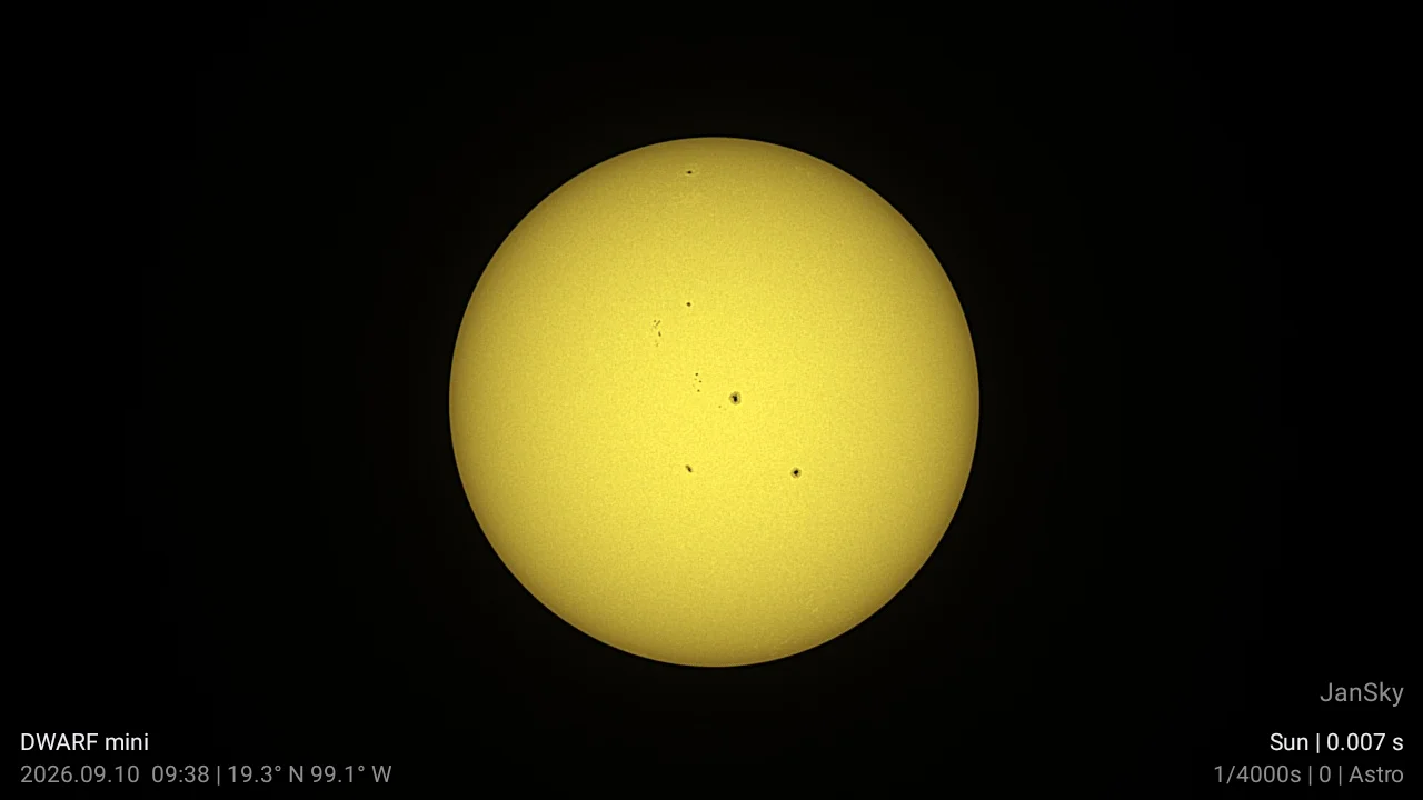 Today's sunspots