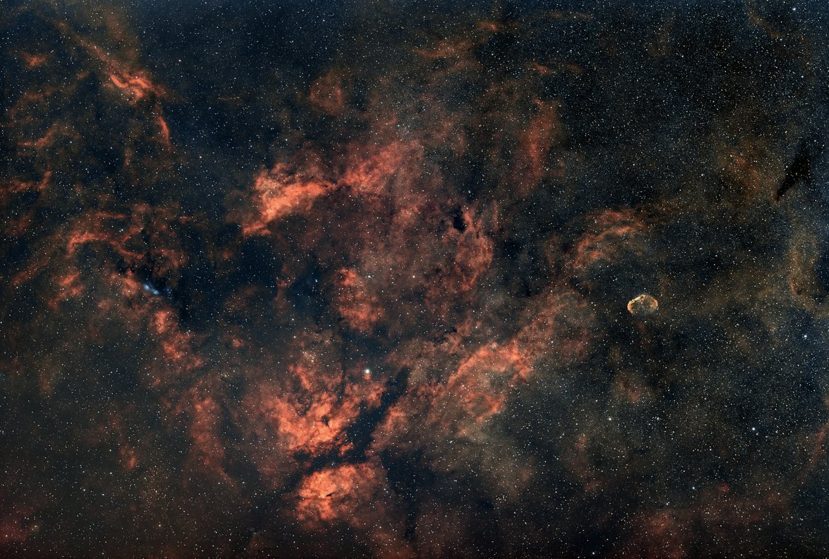 Sadr region with Crescent nebula