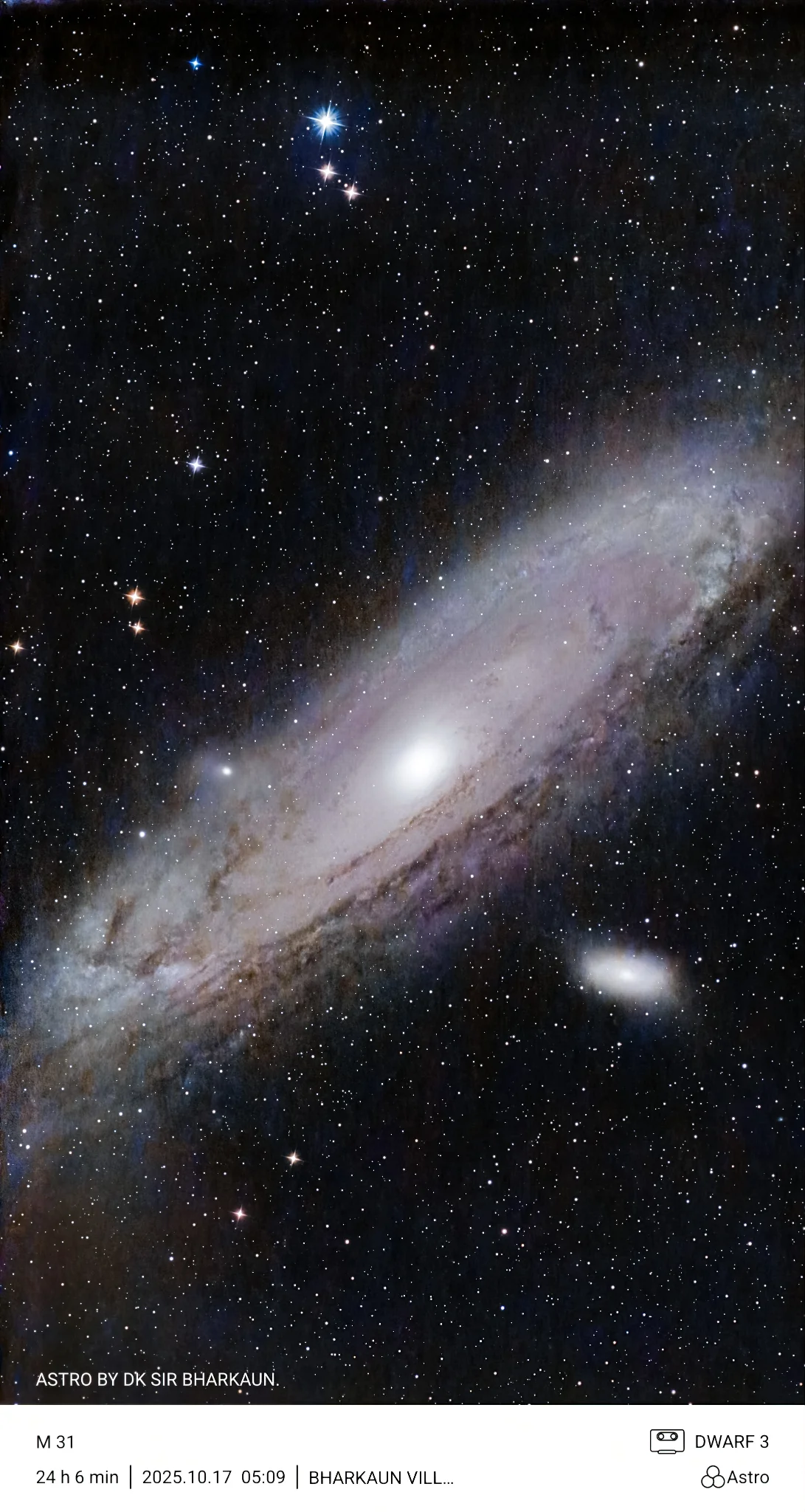 ANDROMEDA GALAXY/M31 WITH DWARF 3.