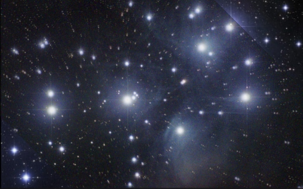 Pleiades low on horizon