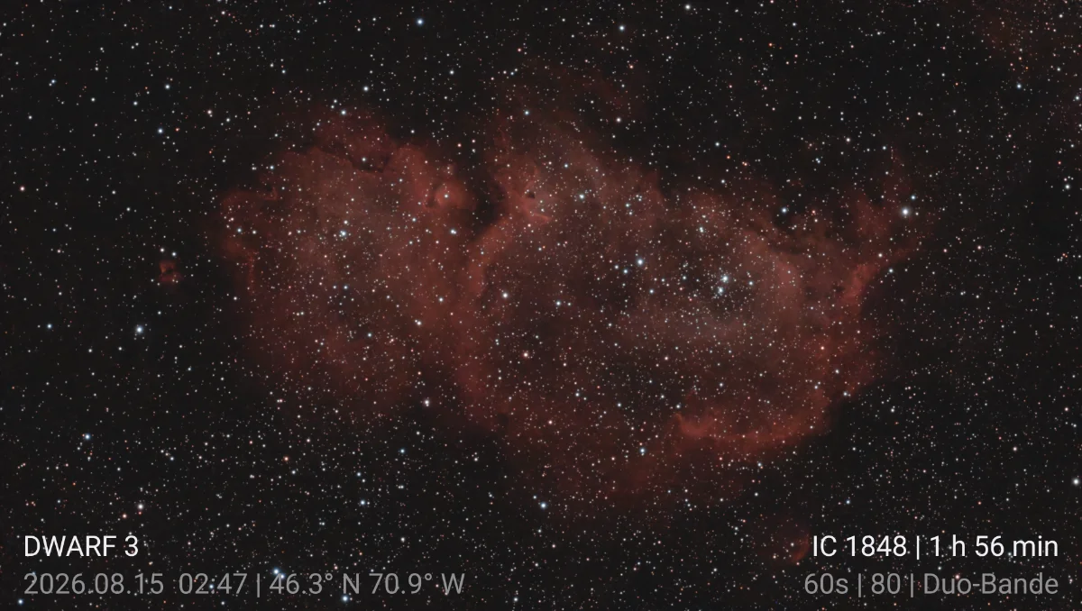 IC1848 Soul Nebula edited with Lightroom mobile