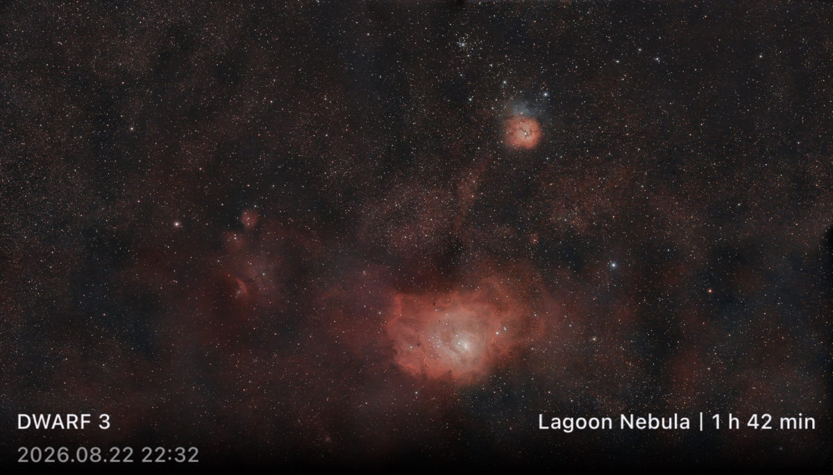 The lagoon nebula and the triffid