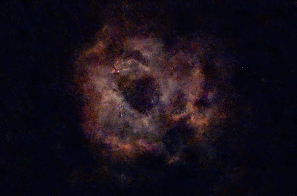 Rosette Nebula without stars