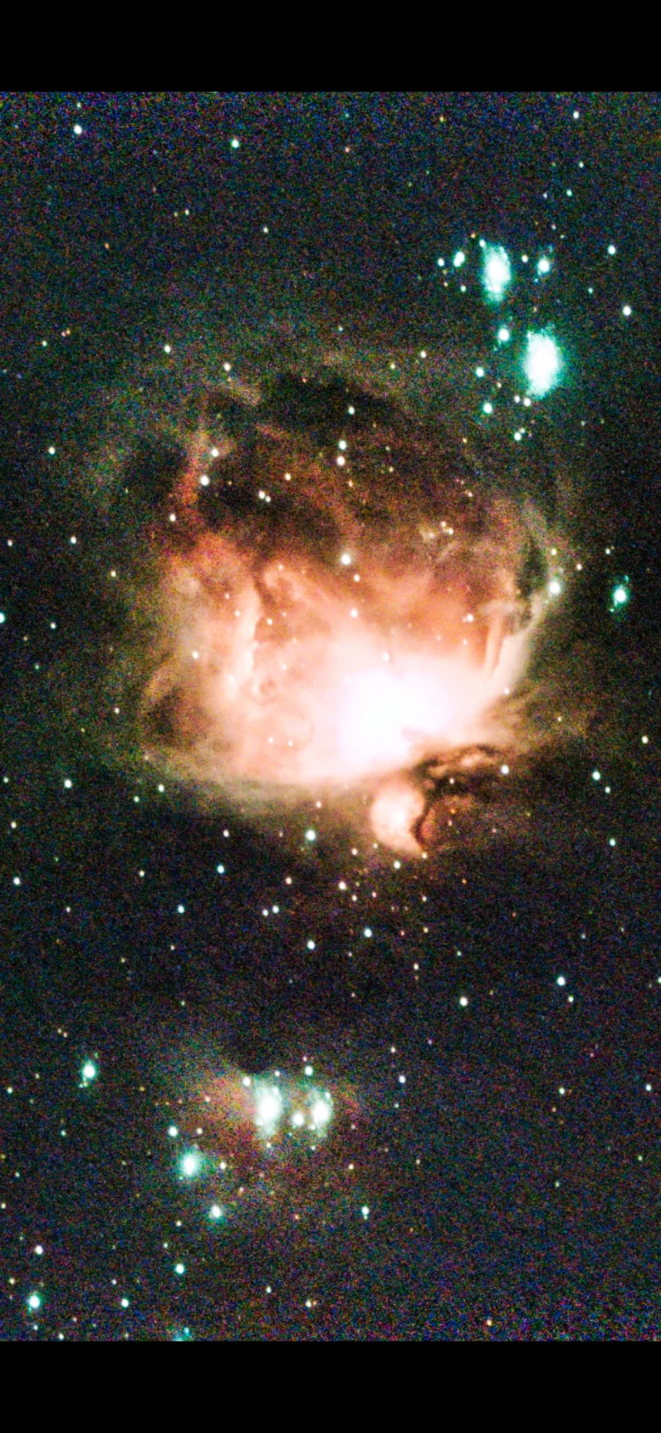 Enhanced image of the Orion Nebula