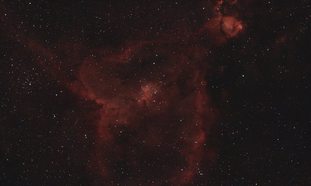 The heart nebula, EQ mode mosaic 200 subs @ 30s