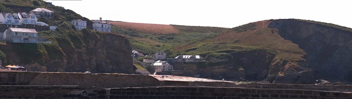 A view from portreath harbour facing the beach