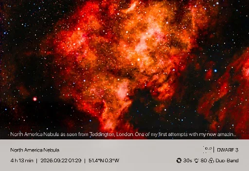 NGC7000, St Studio & LR. 15s ss next. EQ mode